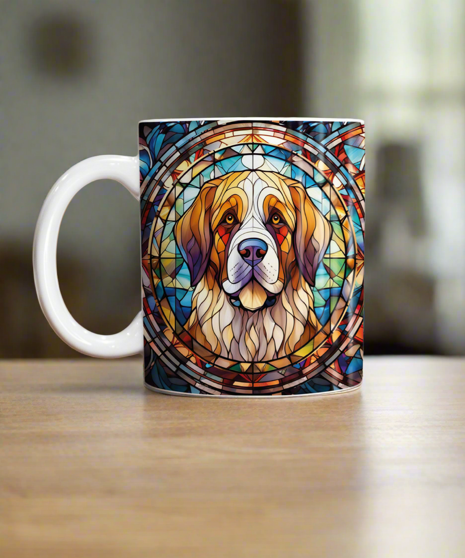 St Bernard Suncatcher Artwork Ceramic Mug