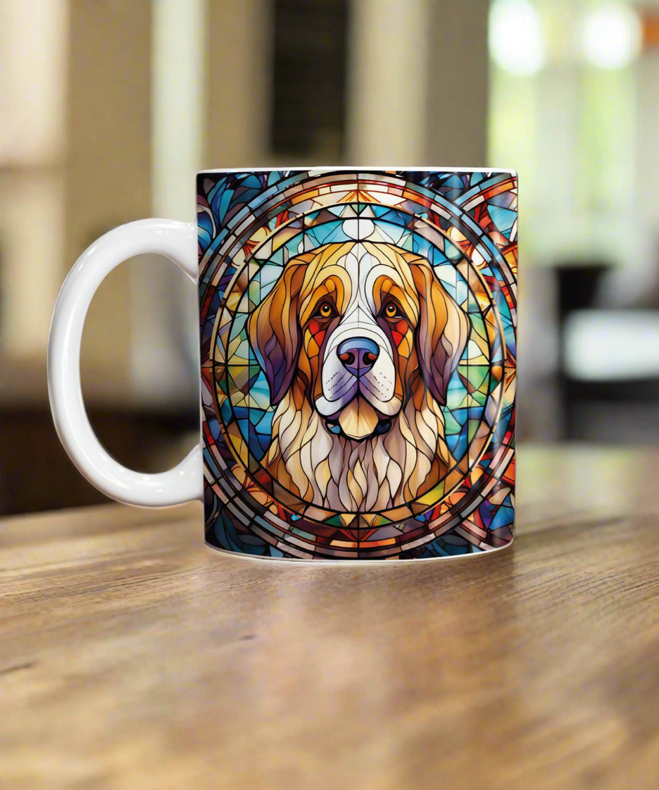 St Bernard Suncatcher Artwork Ceramic Mug