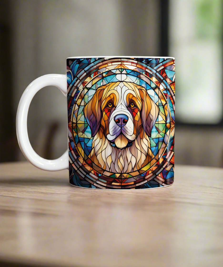 St Bernard Suncatcher Artwork Ceramic Mug