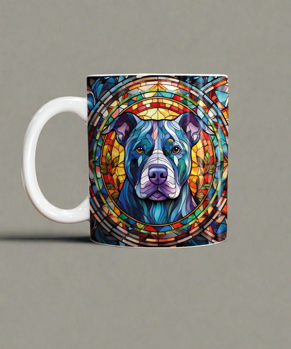 Staffie Black Suncatcher Artwork Ceramic Mug