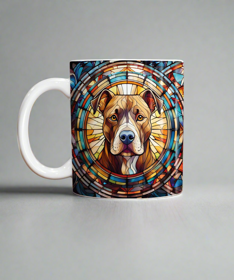 Staffie Brown Suncatcher Artwork Ceramic Mug