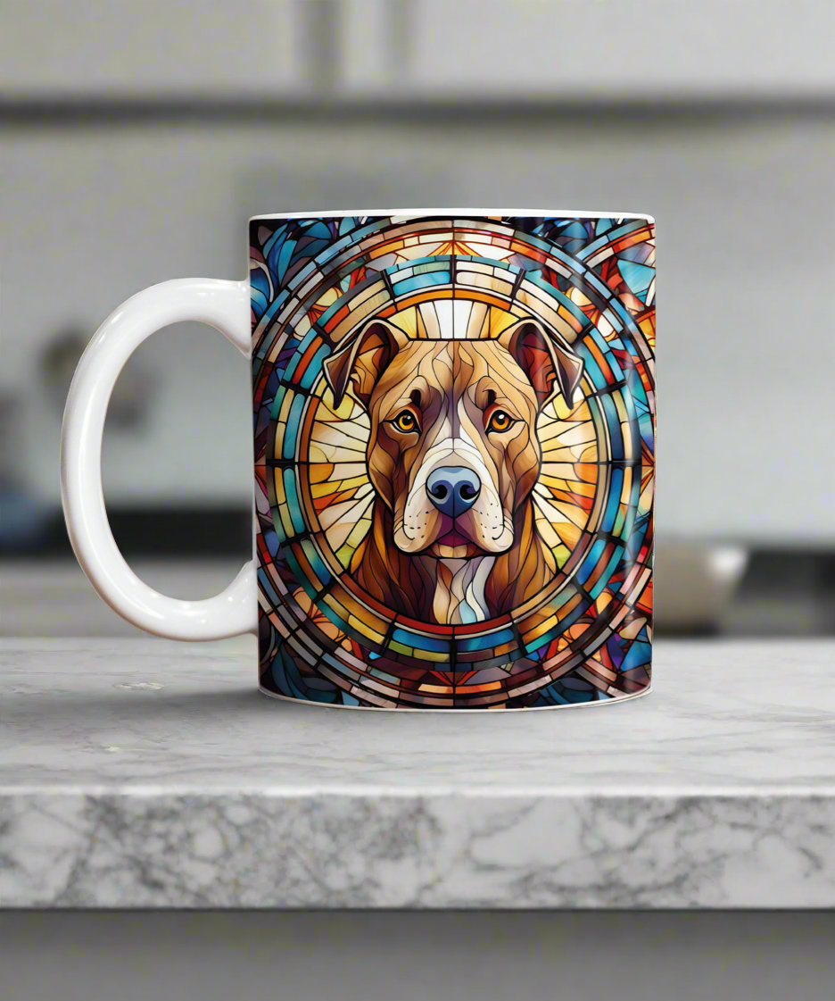 Staffie Brown Suncatcher Artwork Ceramic Mug