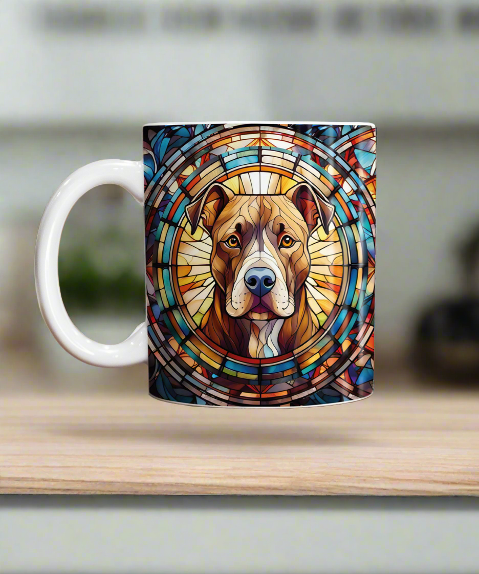 Staffie Brown Suncatcher Artwork Ceramic Mug