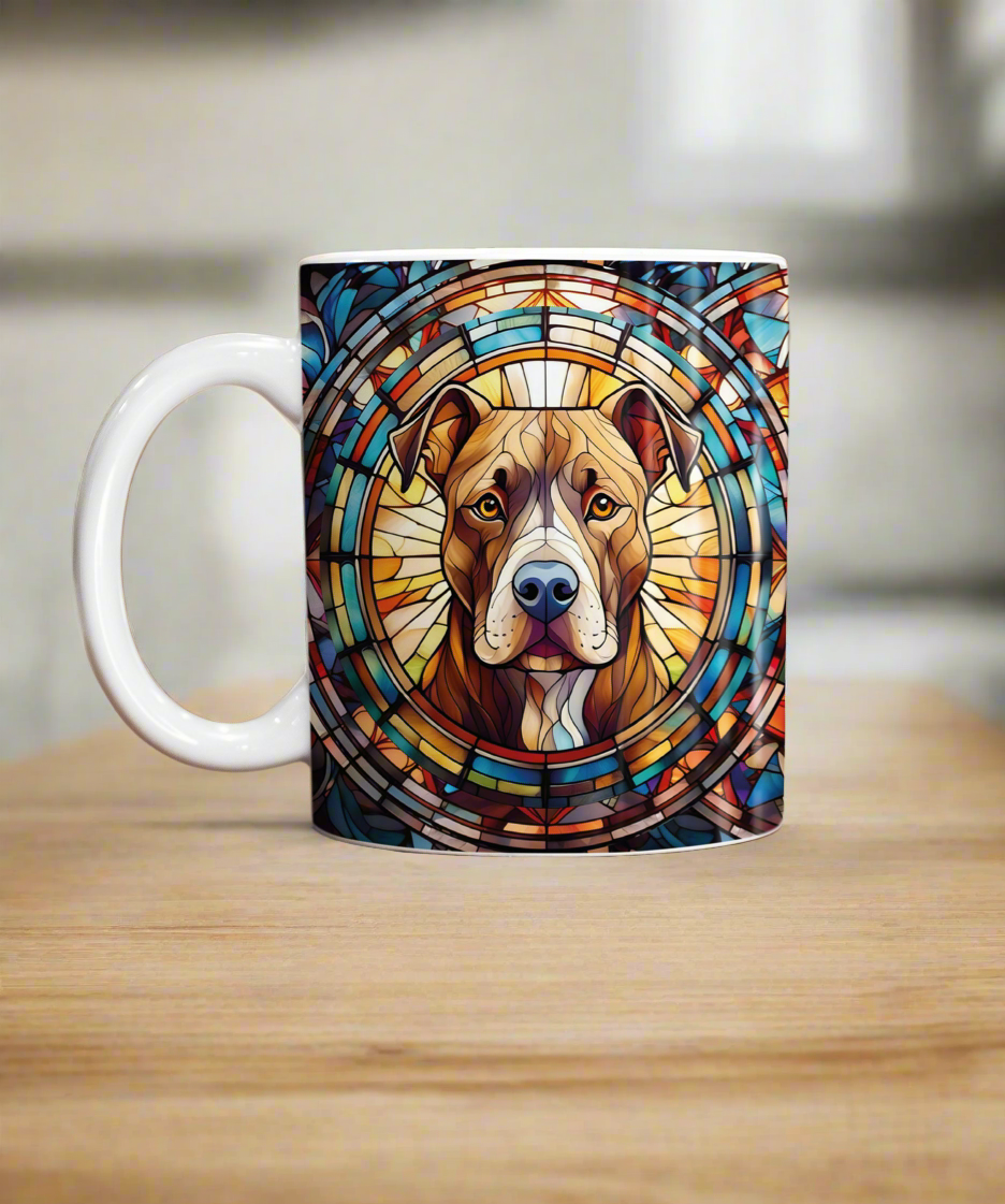 Staffie Brown Suncatcher Artwork Ceramic Mug