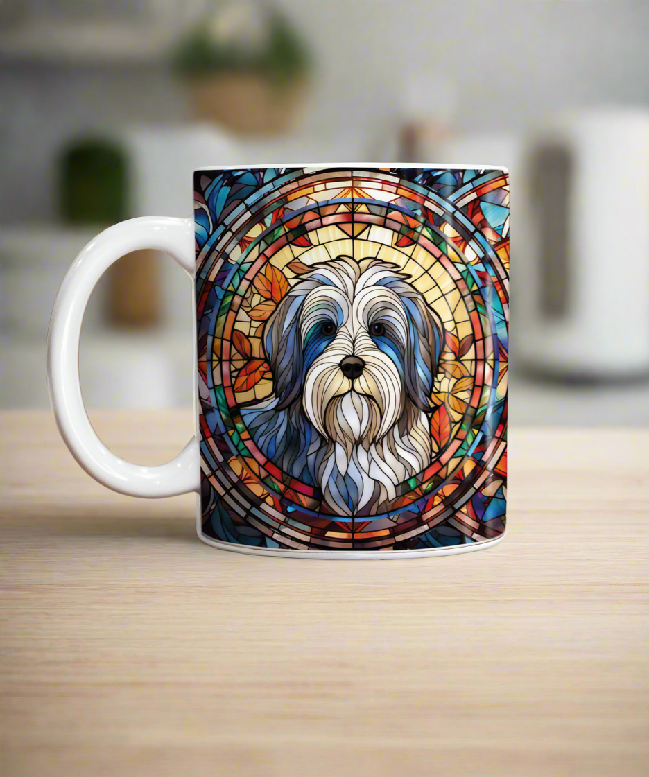 Tibetan Terrier Suncatcher Artwork Ceramic Mug