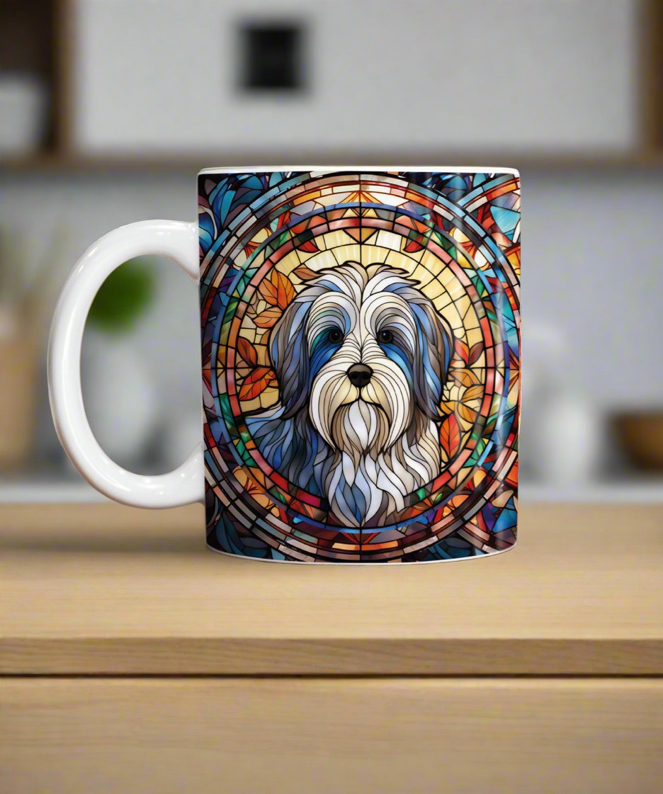 Tibetan Terrier Suncatcher Artwork Ceramic Mug