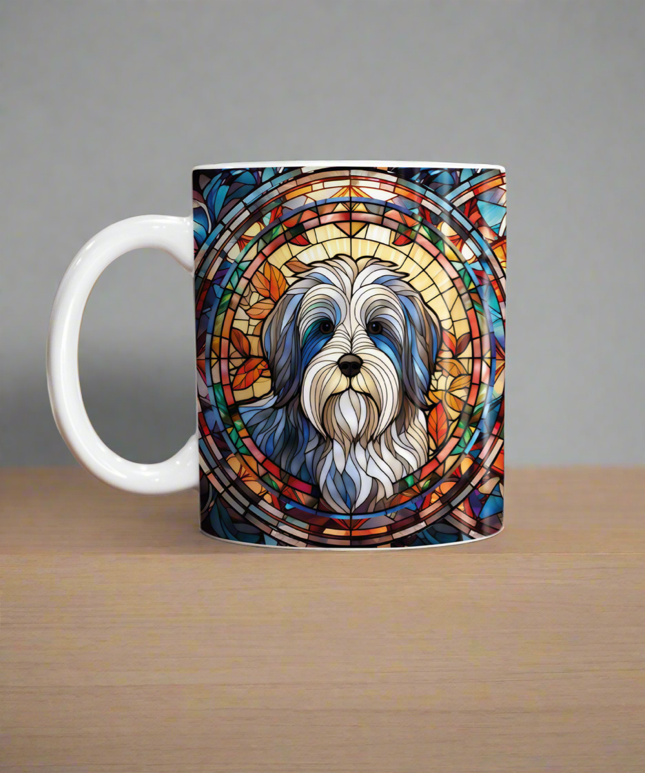 Tibetan Terrier Suncatcher Artwork Ceramic Mug