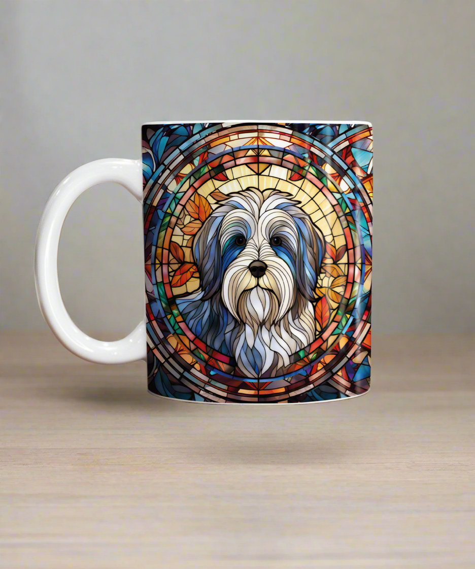 Tibetan Terrier Suncatcher Artwork Ceramic Mug