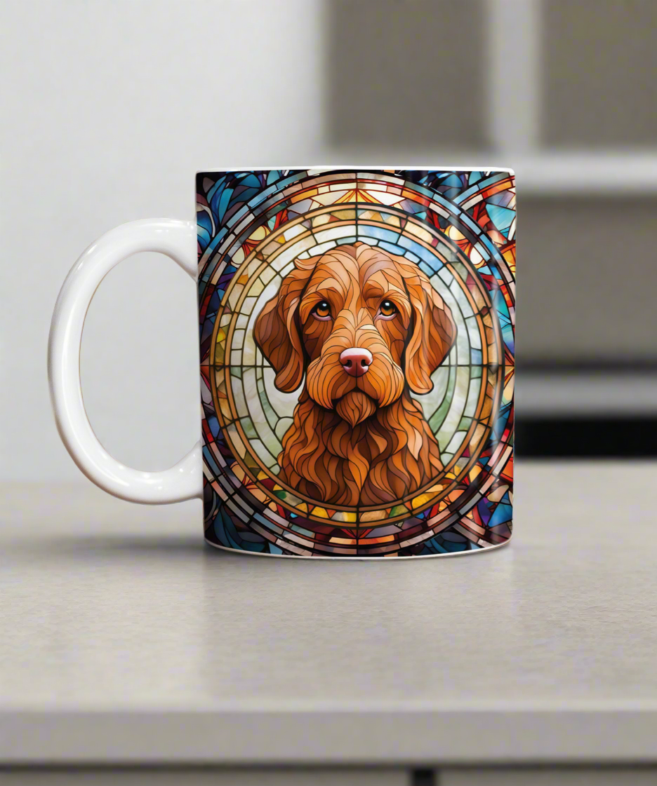 Vizsla Wirehaired Suncatcher Artwork Ceramic Mug