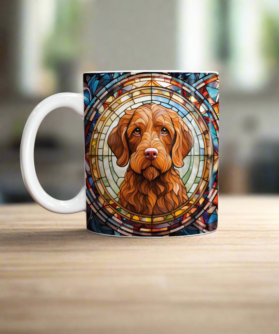 Vizsla Wirehaired Suncatcher Artwork Ceramic Mug