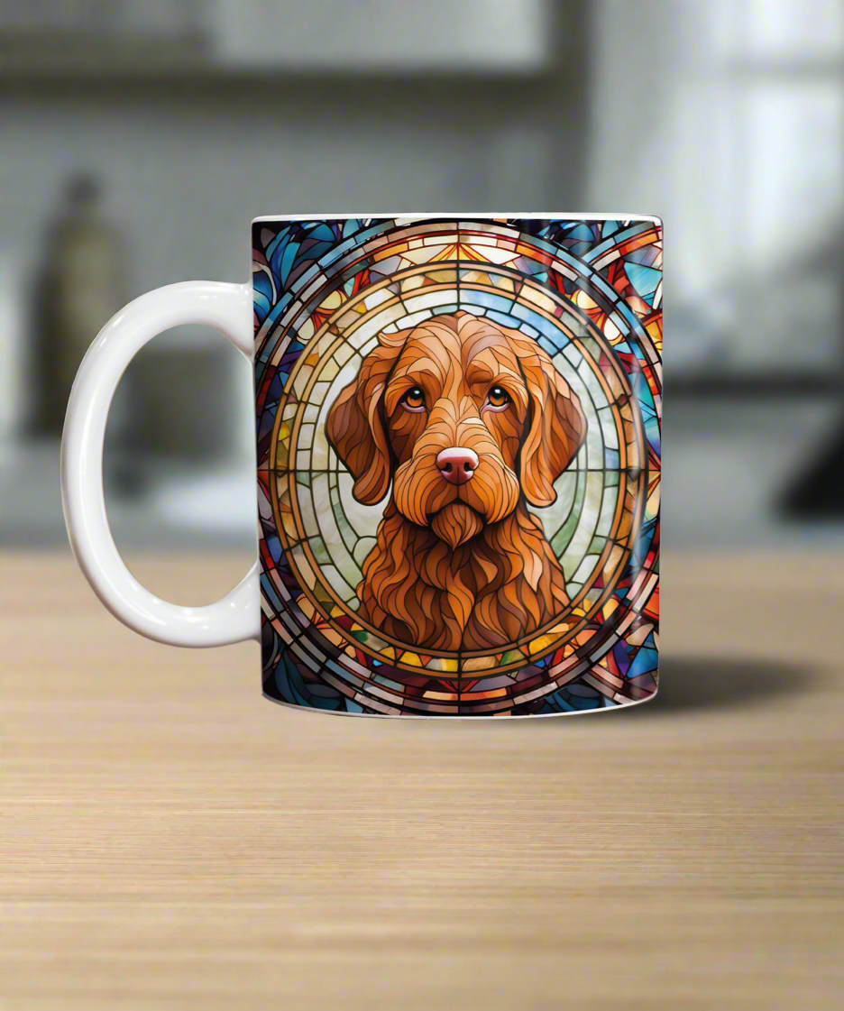 Vizsla Wirehaired Suncatcher Artwork Ceramic Mug