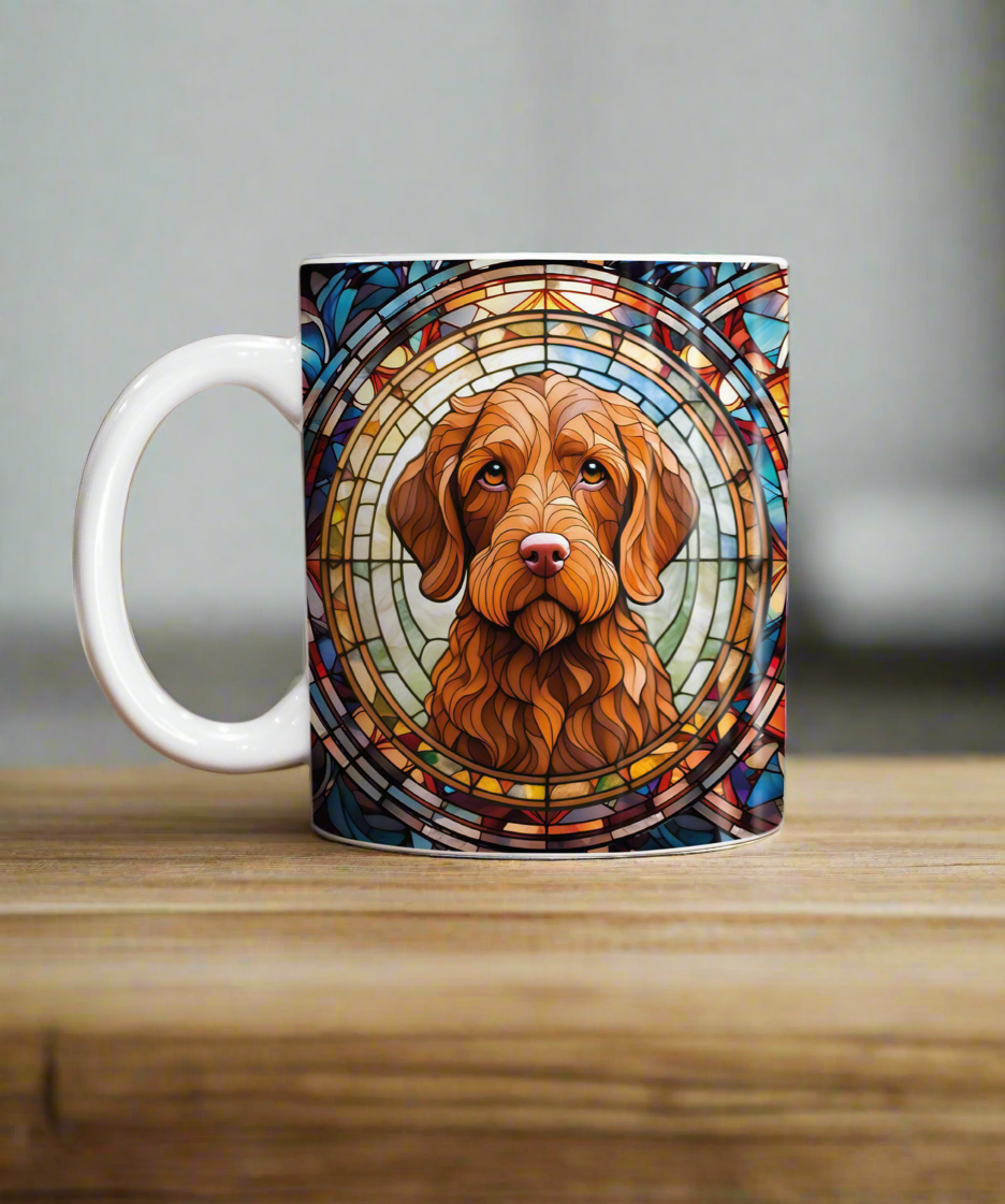 Vizsla Wirehaired Suncatcher Artwork Ceramic Mug