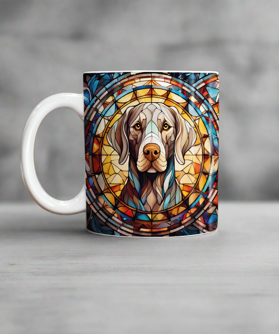 Weimaraner Suncatcher Artwork Ceramic Mug