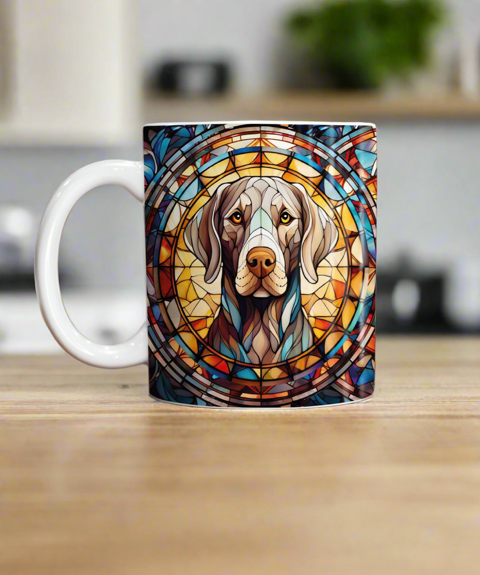 Weimaraner Suncatcher Artwork Ceramic Mug