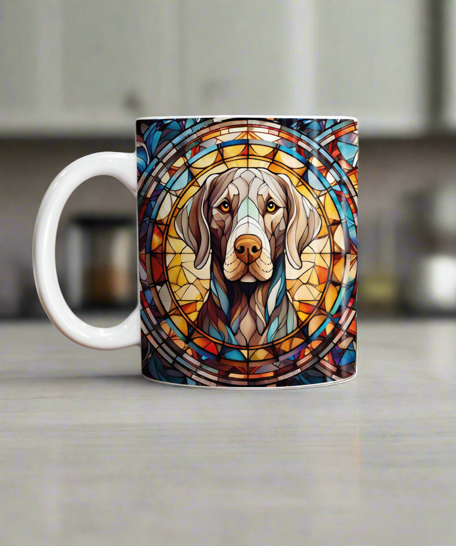 Weimaraner Suncatcher Artwork Ceramic Mug