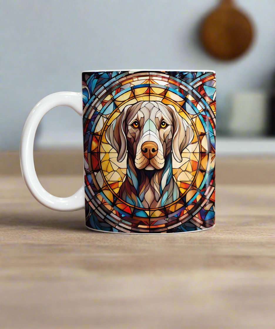 Weimaraner Suncatcher Artwork Ceramic Mug