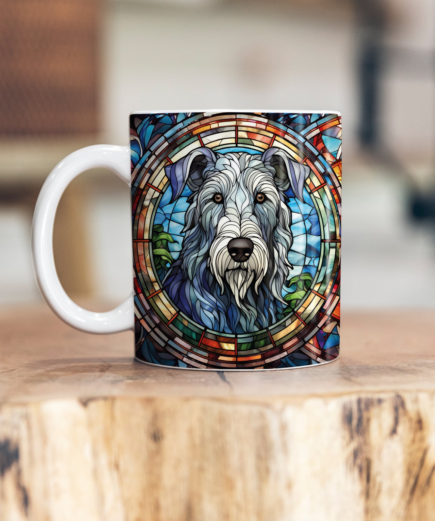 Irish Wolfhound Suncatcher Artwork Ceramic Mug