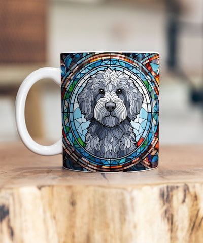 Labradoodle Grey Suncatcher Artwork Ceramic Mug