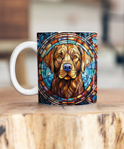 Labrador Chocolate Suncatcher Artwork Ceramic Mug