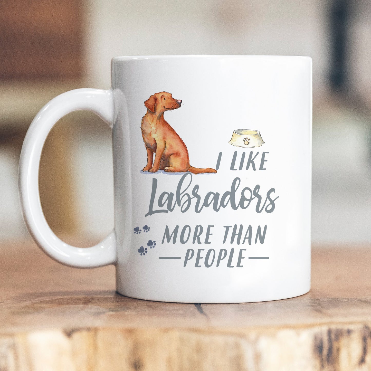 I Like Dogs More Than People Labrador Fox Red Ceramic Mug