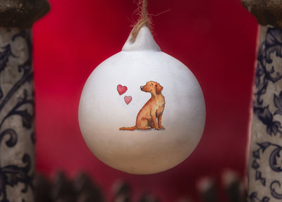 Labrador Fox Red Ceramic Round Bauble