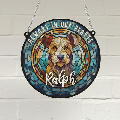 Lakeland Terrier Memorial Stained Glass Effect Suncatcher