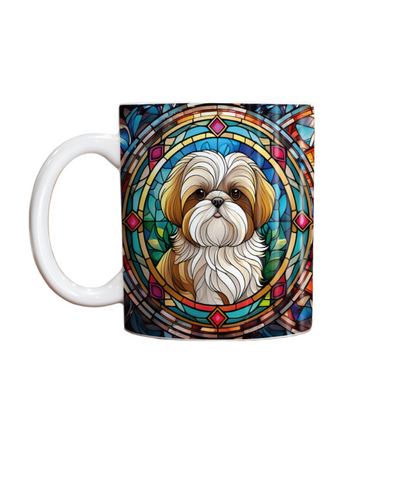 Lhasa Apso Suncatcher Artwork Ceramic Mug