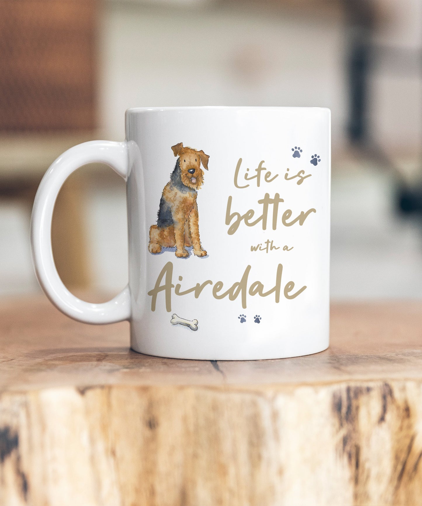 Life is Better Airedale Terrier Ceramic Mug