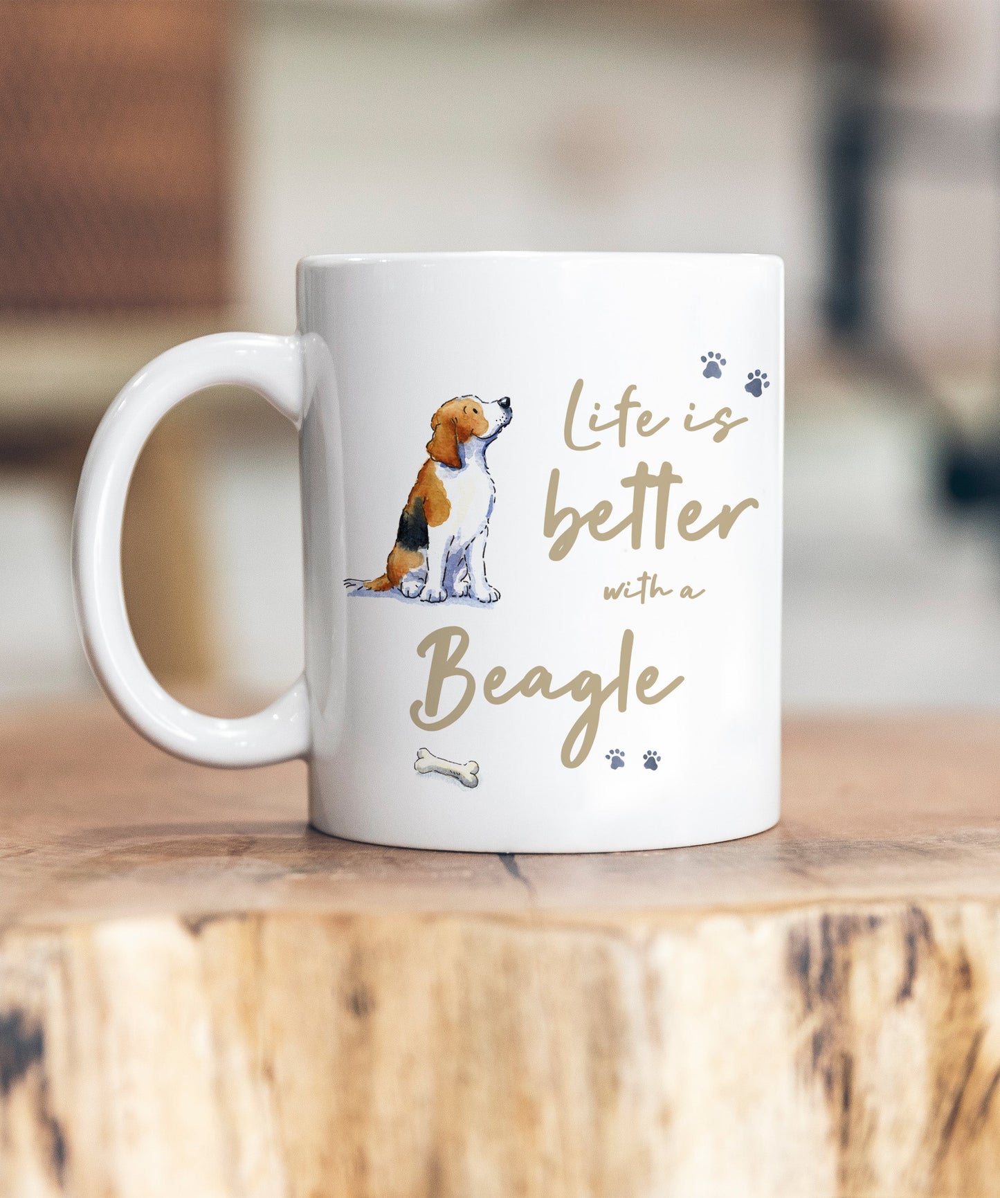 Life is Better Beagle Ceramic Mug