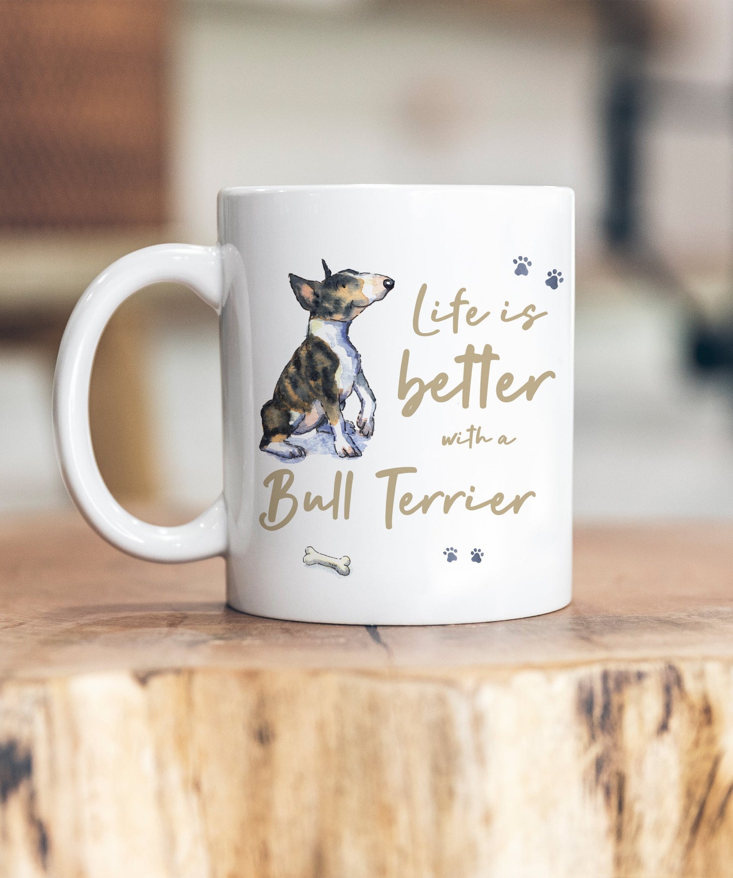 Life is Better Bull Terrier Ceramic Mug