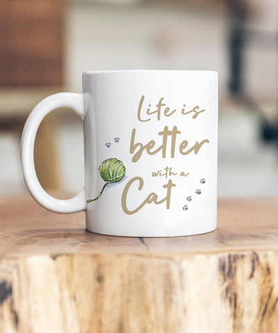 Life is Better Cat Ceramic Mug