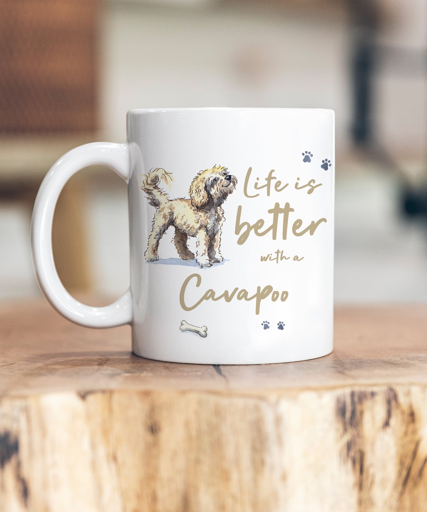 Life is Better Cavapoo Blonde Ceramic Mug