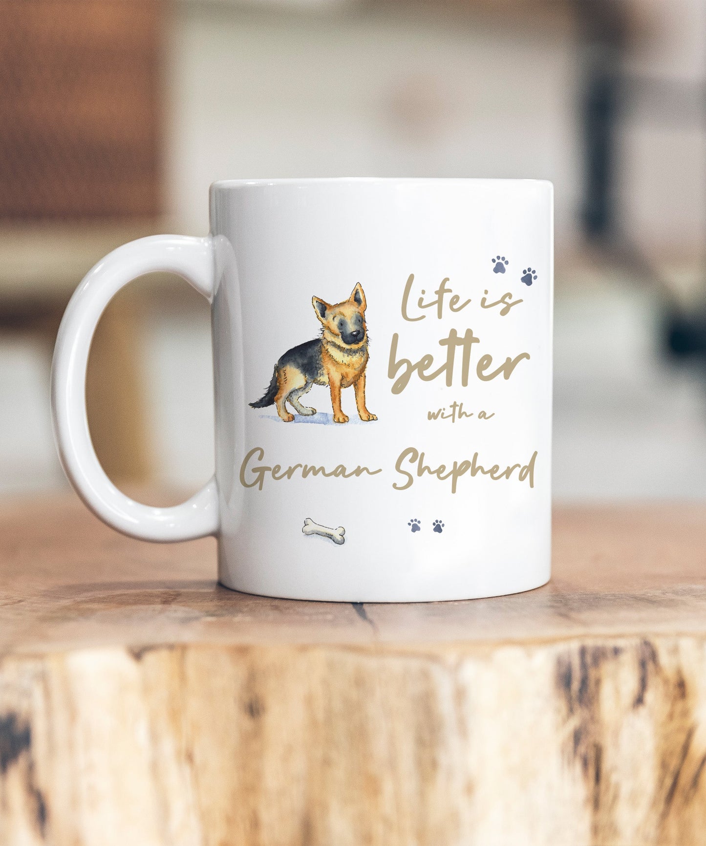 Life is Better German Shepherd Ceramic Mug