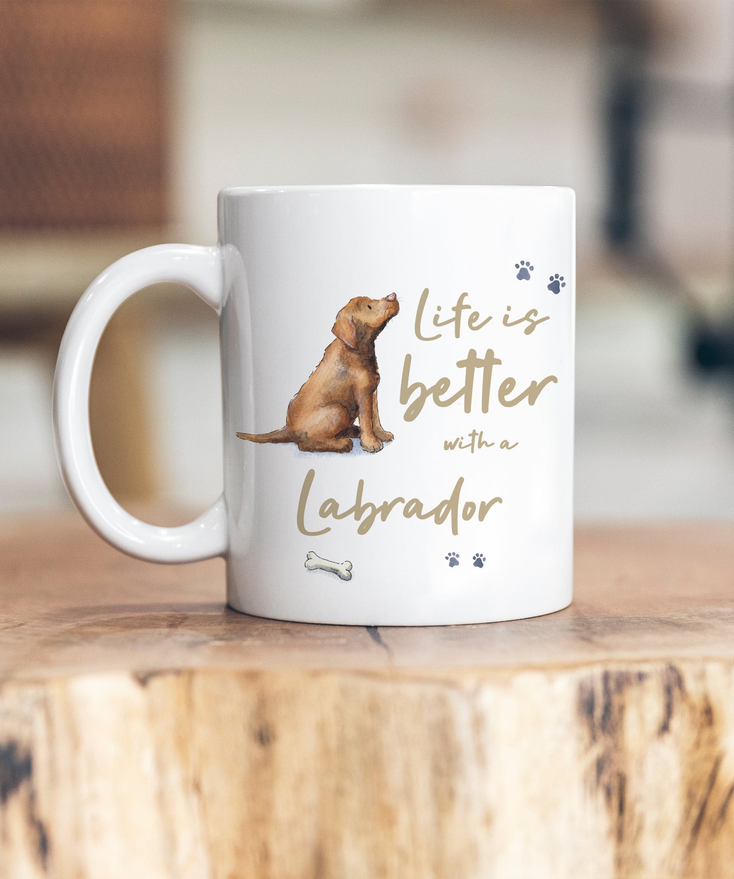 Life is Better Labrador Chocolate Ceramic Mug