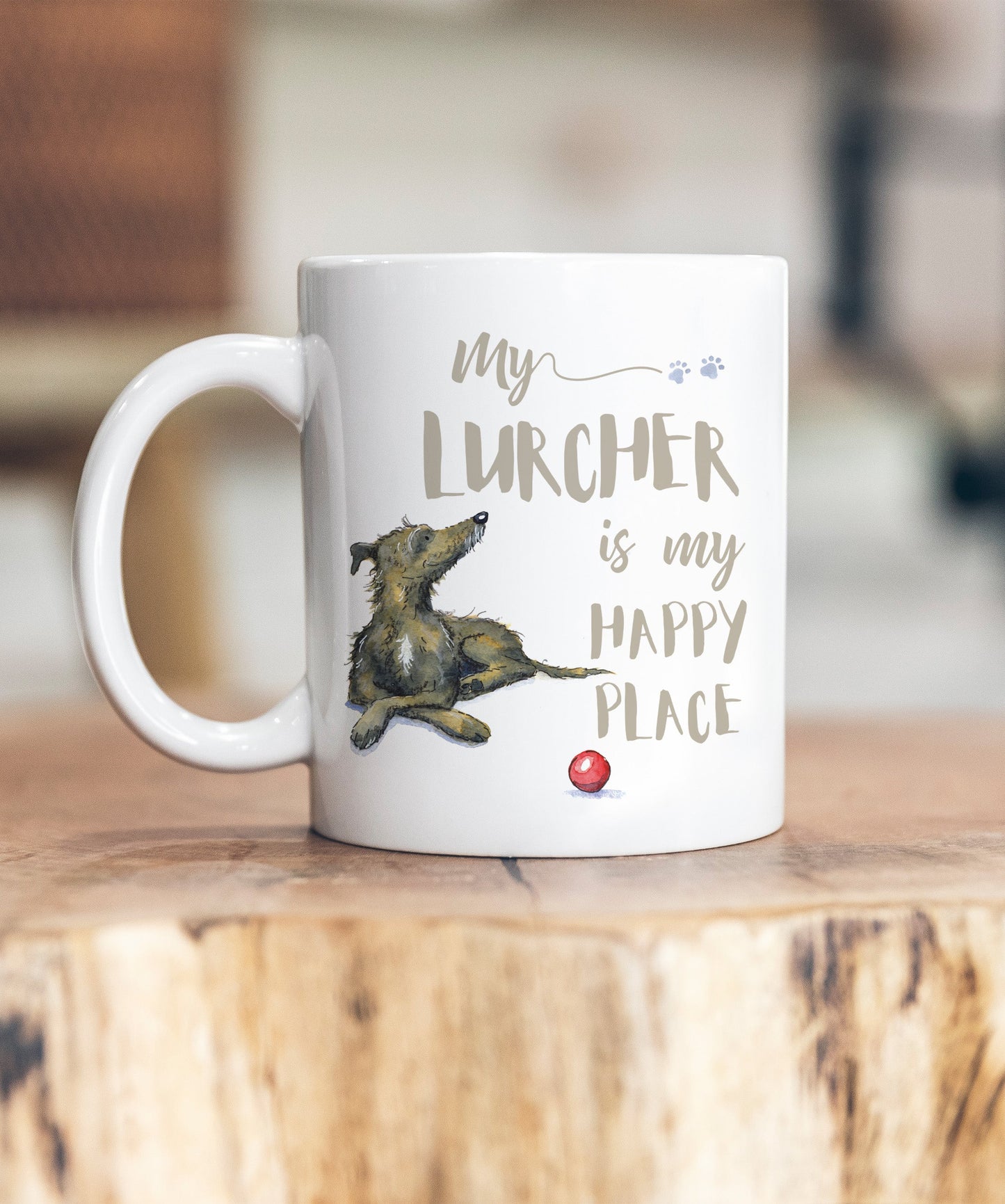 My Happy Place Lurcher Ceramic Mug