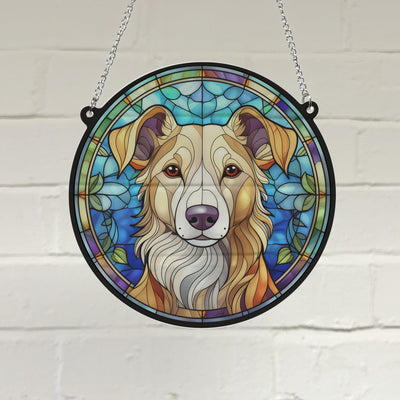 Lurcher Stained Glass Effect Suncatcher