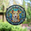 Lurcher Memorial Stained Glass Effect Suncatcher