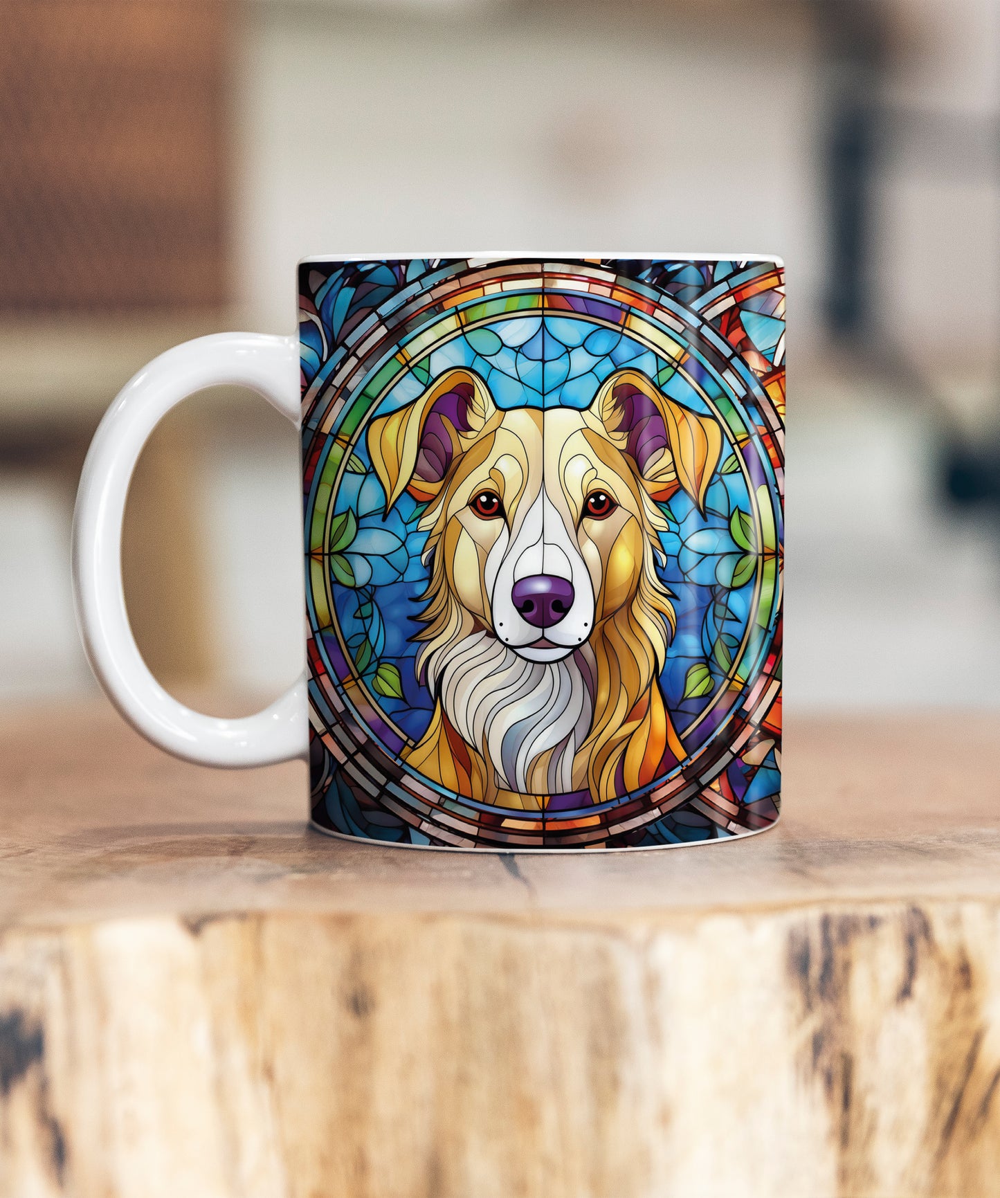 Lurcher Suncatcher Artwork Ceramic Mug