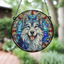 Alaskan Malamute Stained Glass Effect Suncatcher