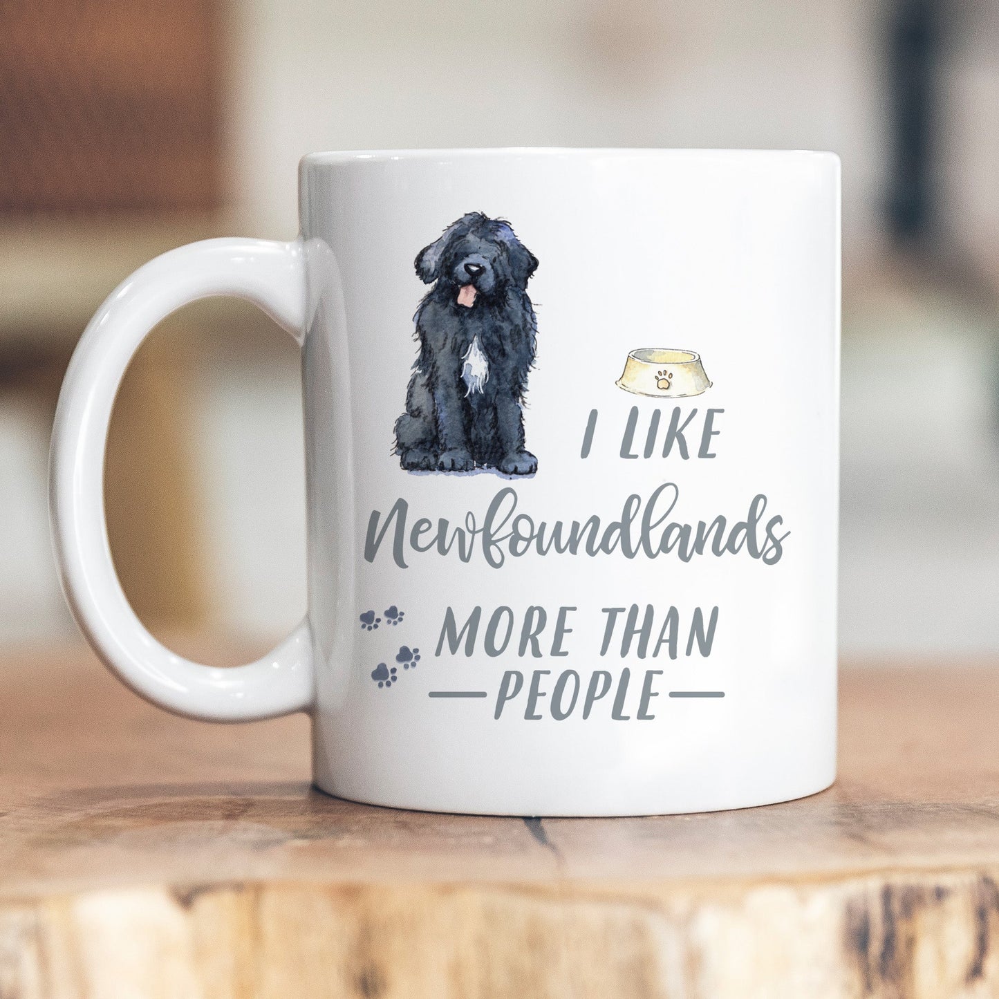 I Like Dogs More Than People Newfoundland Ceramic Mug