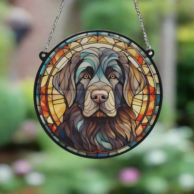 Newfoundland Stained Glass Effect Suncatcher