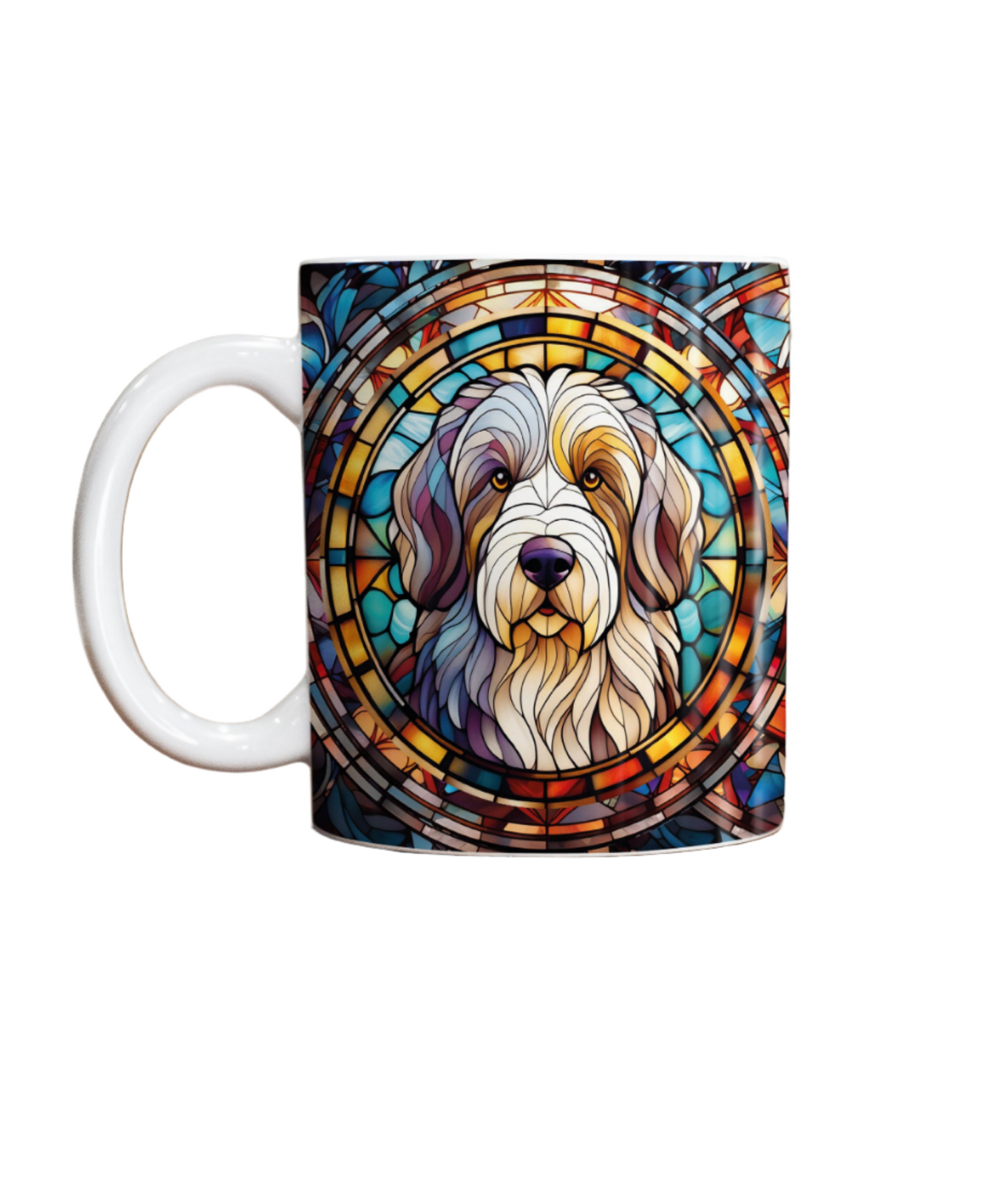 Old English Sheepdog Suncatcher Artwork Ceramic Mug