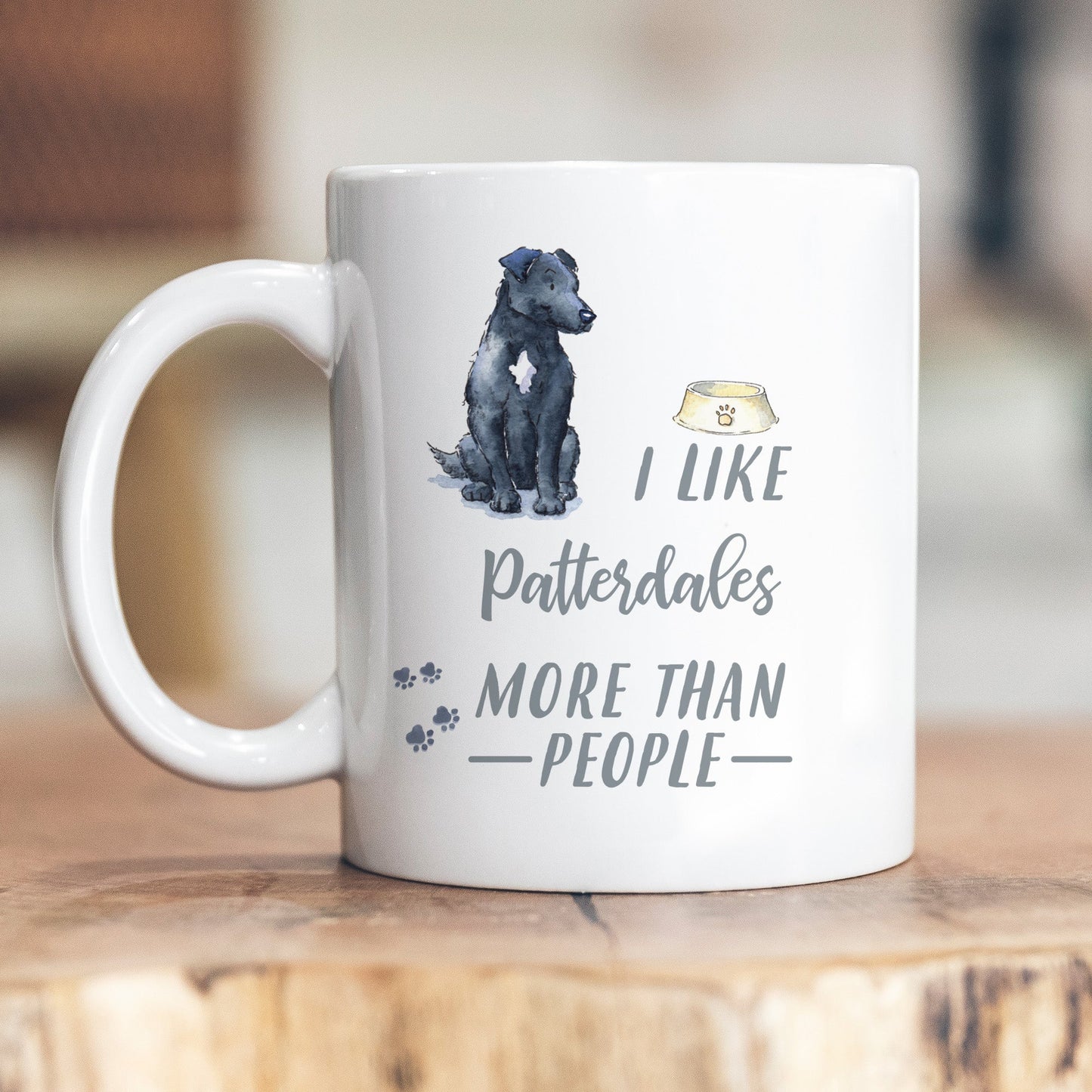 I Like Dogs More Than People Patterdale Ceramic Mug