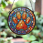 A Paw Print Stained Glass Effect Suncatcher