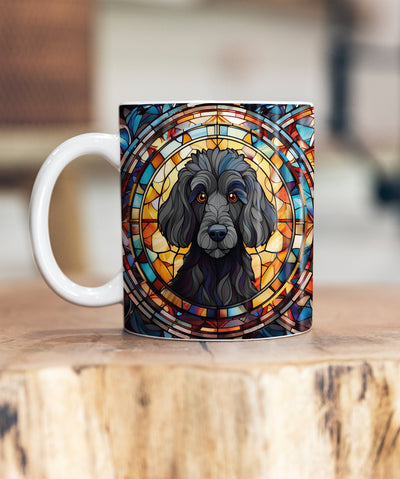 Poodle Black Suncatcher Artwork Ceramic Mug