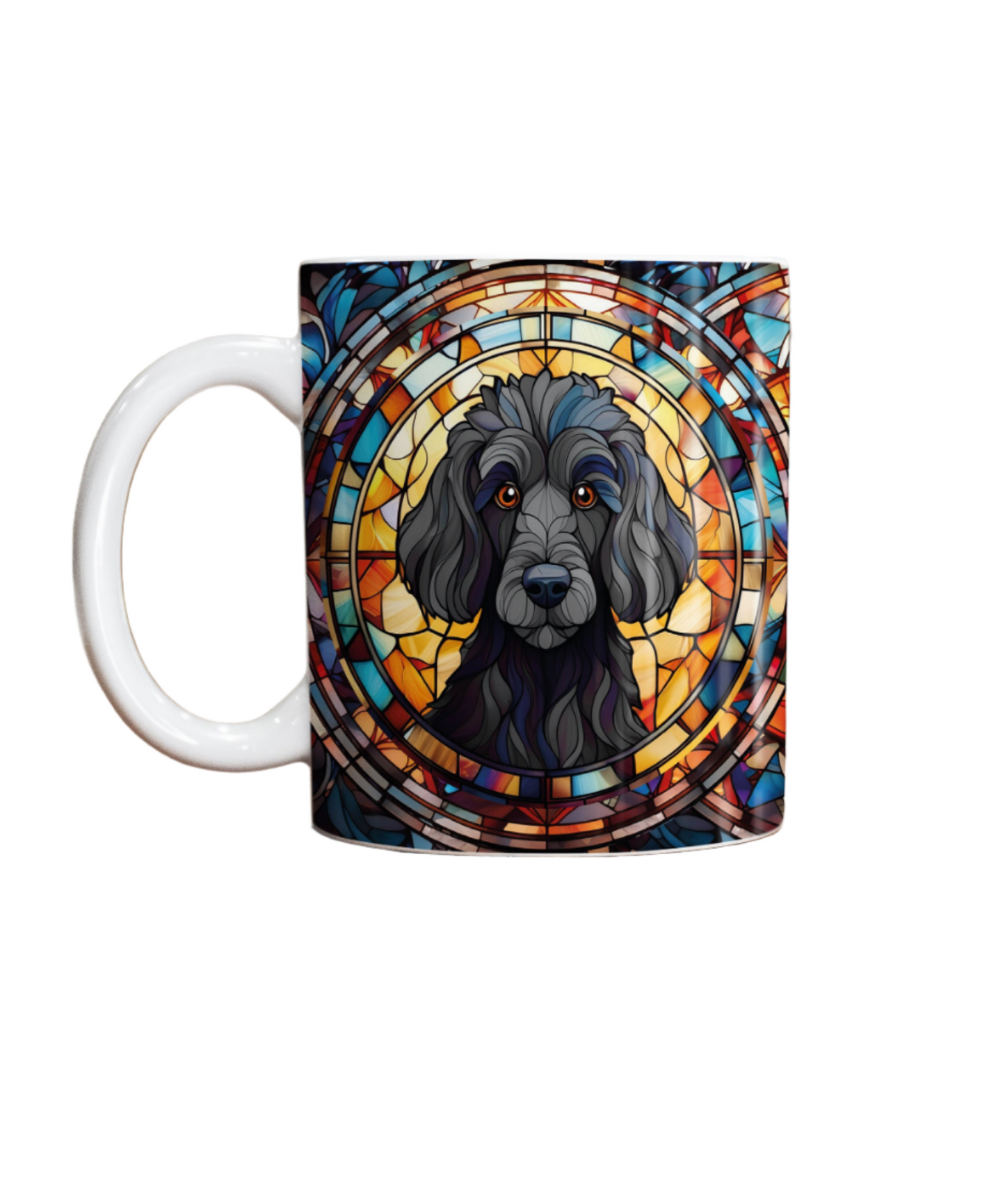 Poodle Black Suncatcher Artwork Ceramic Mug