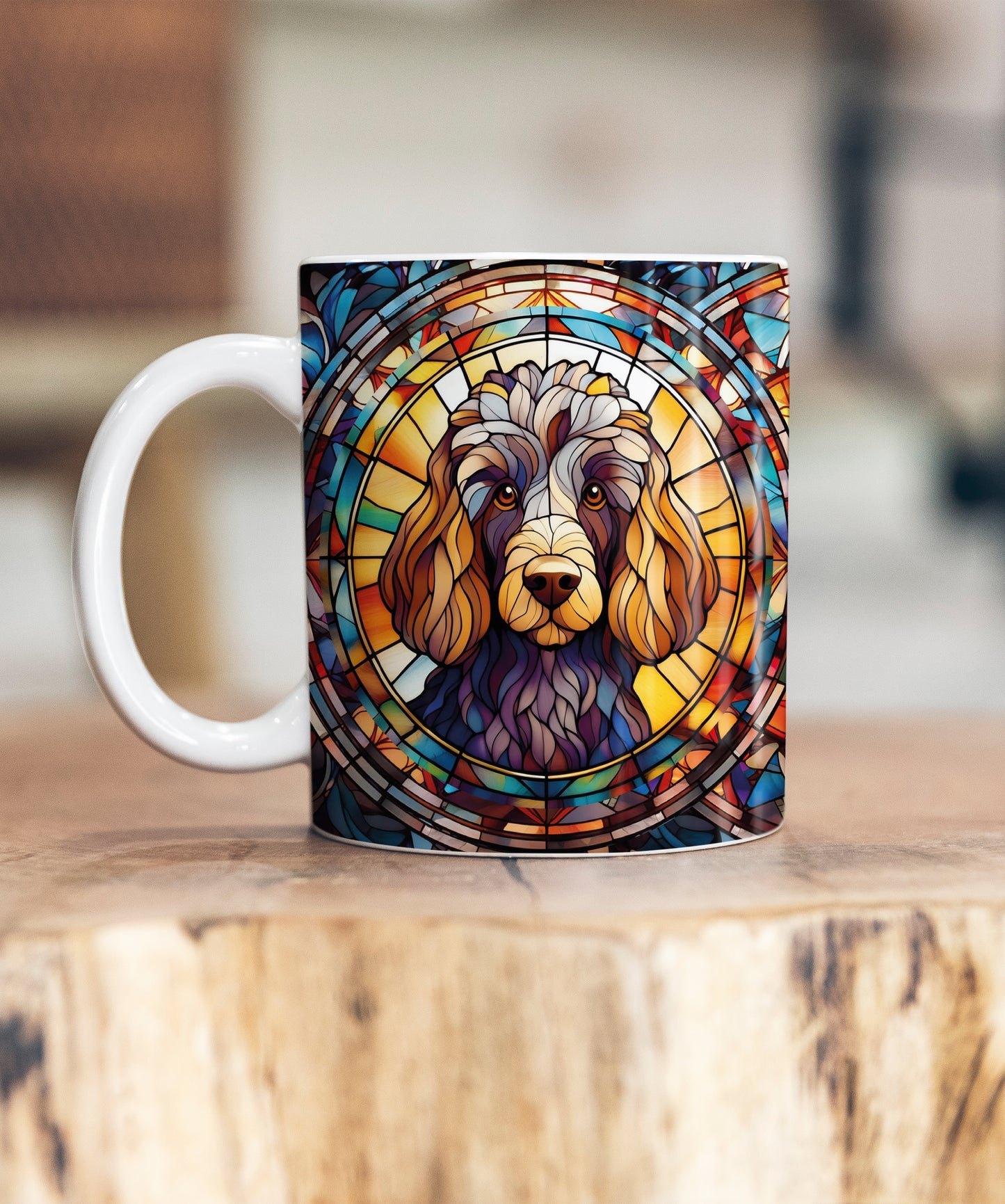 Poodle Suncatcher Artwork Ceramic Mug