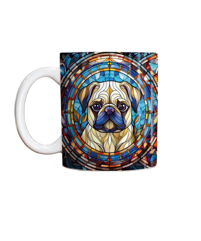 Pug Suncatcher Artwork Ceramic Mug