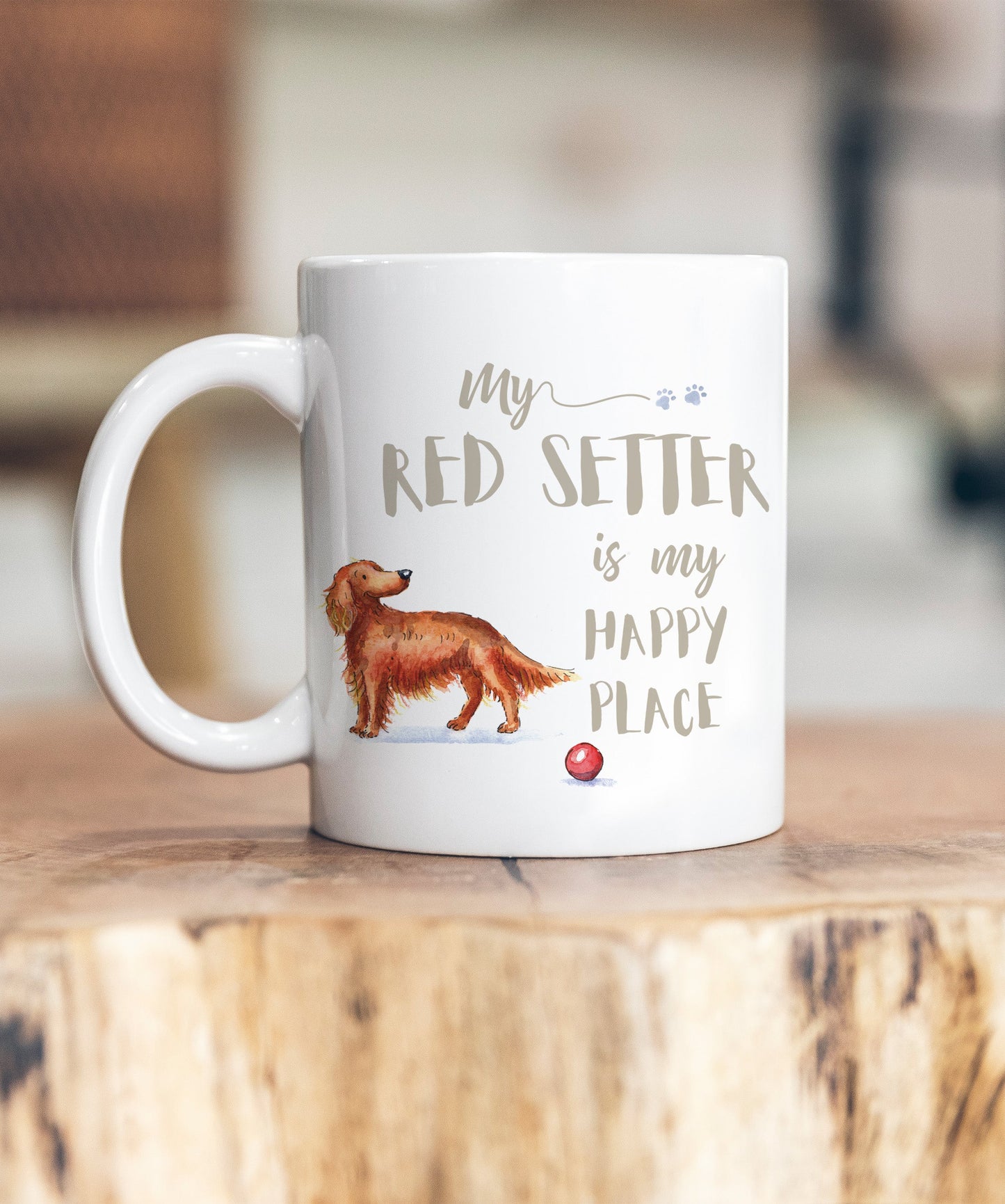 My Happy Place Red Setter Ceramic Mug