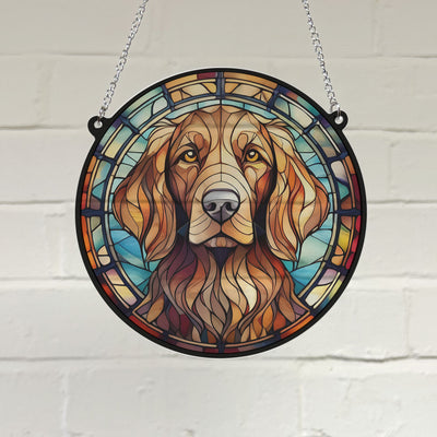 Red Setter Stained Glass Effect Suncatcher